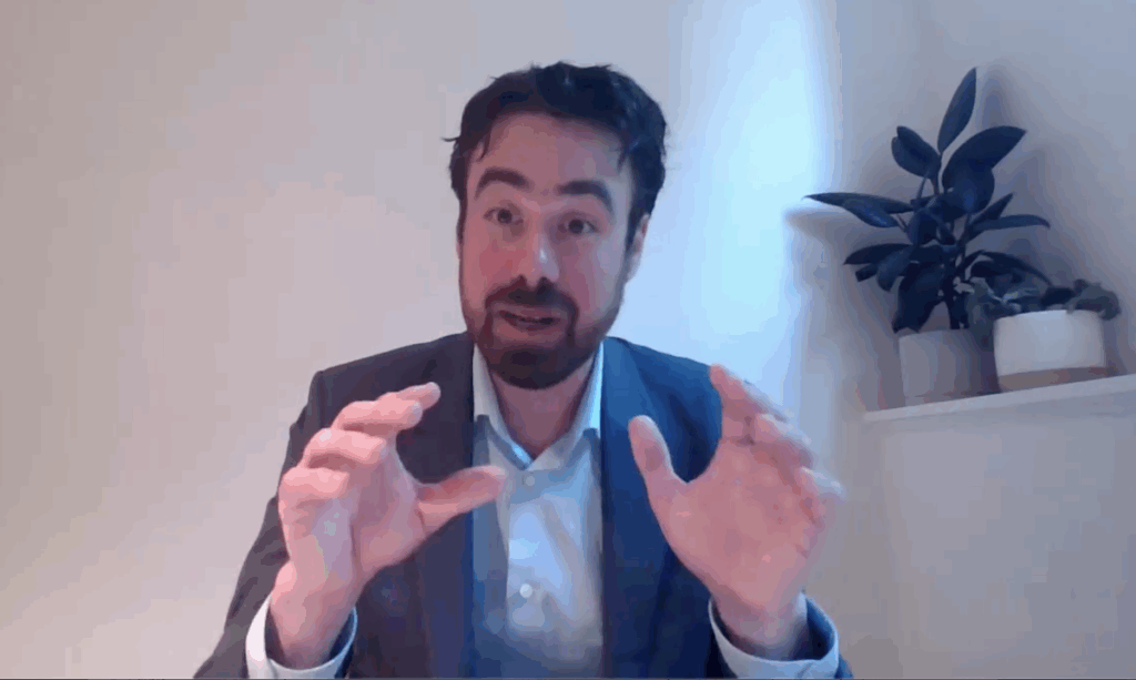 Kurt Heinrich speaking in a webinar